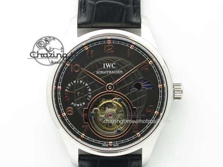 MIROTIME 0209 Portuguese Real PR IW500126 ZF 1:1 Best Edition Grey Red Dial On Black Leather Strap A52010 V Resilient 7333